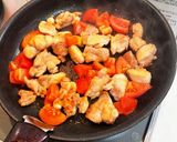 簡単チキントマトの照り焼きチーズ作り方3写真
