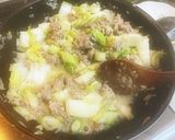 豚こま辛口白菜麻婆作り方2写真