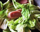 春キャベツと魚ニソのガーリック炒め作り方3写真
