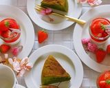 桜と濃い抹茶のガトーショコラ作り方13写真