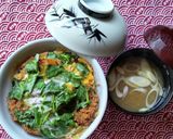 鬼盛りみつばのカツ丼♪作り方4写真
