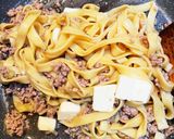 ワインと♡ひき肉とクレソンの和風パスタ作り方4写真