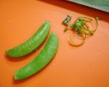 簡単！焼ちくわスナップエンドウのうま味天作り方1写真