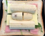 ホットサンド ハムチーズ、バナナ、しそ作り方1写真