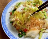 白菜の甘み広がるピリ辛ビーフン作り方7写真