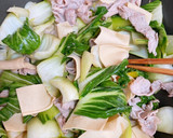 豆腐干/豆腐皮で青梗菜と豚肉の中華炒め作り方8写真