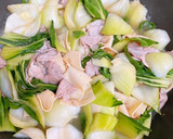 豆腐干/豆腐皮で青梗菜と豚肉の中華炒め作り方9写真
