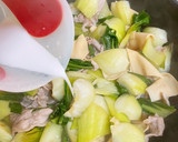 豆腐干/豆腐皮で青梗菜と豚肉の中華炒め作り方11写真