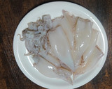 小いかとネギの炒め物作り方1写真