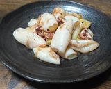 小いかとネギの炒め物作り方3写真