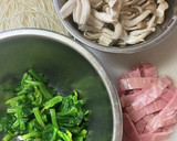 ベーコンときのことほうれん草の和風パスタ作り方3写真