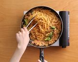 海老とブロッコリーのミート豆乳パスタ作り方6写真