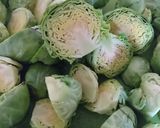 芽キャベツとハムのバターソテー作り方1写真