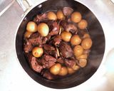 鶏レバーとうずらのウスターソース煮☆作り方6写真