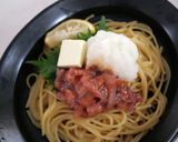 いかの塩辛と大根おろしのスパゲッティー作り方4写真