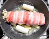 エノキの肉巻きガーリックバター仕立て作り方5写真