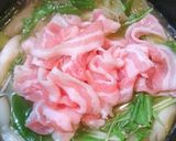簡単！ネギたっぷり美味♪豚バラにんにく鍋作り方5写真