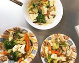 レンジ肉無豆腐すき焼き風肉豆腐味野菜炒め作り方16写真