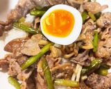 ニンニクの芽と豚肉でガツンとスタミナ丼作り方6写真