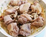 鶏としめじともやしのレンジ蒸し作り方4写真