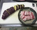 さつまいもと豚バラのガーリック甘辛作り方2写真