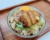 オートミールでラフテーのっけ丼作り方4写真