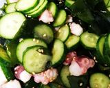 簡単に♪きゅうりわかめタコの酢の物作り方3写真