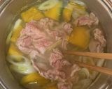 具沢山♪かぼちゃと豚肉のごま風味みそ汁作り方5写真