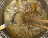 具沢山♪かぼちゃと豚肉のごま風味みそ汁作り方6写真