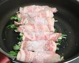 水菜の豚肉巻き♪たっぷりキノコ添え作り方2写真