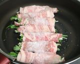 水菜の豚肉巻き♪たっぷりキノコ添え作り方2写真