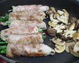水菜の豚肉巻き♪たっぷりキノコ添え作り方3写真