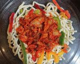 レンチン豚キムチうどん作り方2写真
