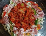 レンチン豚キムチうどん作り方3写真