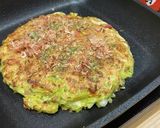 山芋なし!もちふわモリンガ入りお好み焼き作り方7写真