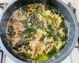 ダシダで作る牛肉とワカメのスープ^ ^作り方5写真