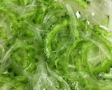 生ハムとゴーヤーのカルパッチョサラダ作り方1写真