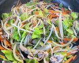 バターしょうゆ焼きうどん(^▽^)o作り方4写真