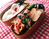 お弁当★三つ葉と塩麹豚トロのコク旨炒め作り方11写真