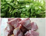 生高菜と厚切りベーコンの炒め物作り方2写真