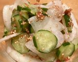 胡瓜とだいこんの胡麻梅肉和え作り方10写真
