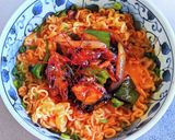 牡蠣の豆鼓醤炒めのせ辛ラーメン作り方7写真