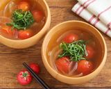 美味しさの秘訣は冷凍♡ミニトマトのみそ汁作り方5写真