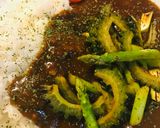 レトルト●アスパラ＆ゴーヤーの玉子カレー作り方3写真