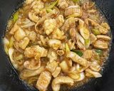 ホルモンとネギの味噌炒め作り方4写真
