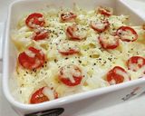 新玉ねぎとトマトのチーズオーブン焼き作り方4写真