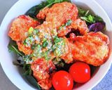 ネギ塩レモンだれ唐揚げ丼作り方6写真