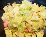 キャベツと魚肉ソーセージのマヨぽん炒め作り方6写真