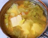 豆富と白菜・じゃがいもの味噌汁作り方5写真