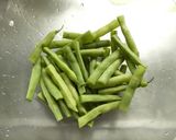 材料4つ★いんげんのパリパリチーズ焼き作り方1写真